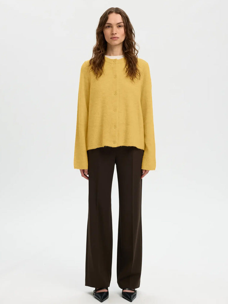 Selected Lulu Cardigan in Ochre Melange