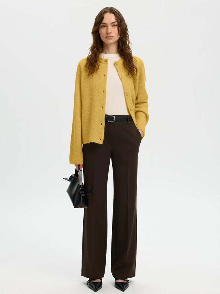 Selected Lulu Cardigan in Ochre Melange