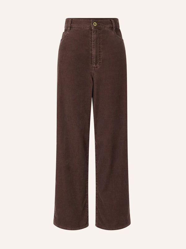 Sessun Velvet Cruise Trousers in Coffea