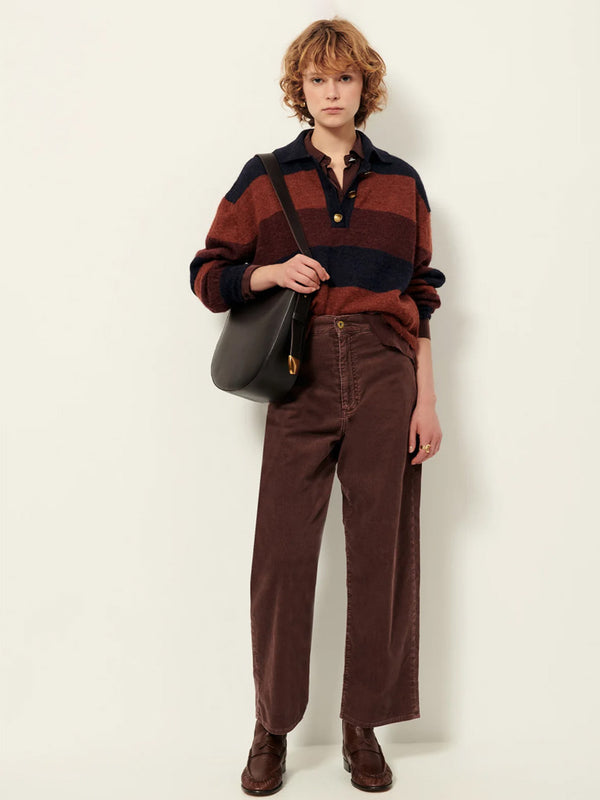Sessun Velvet Cruise Trousers in Coffea
