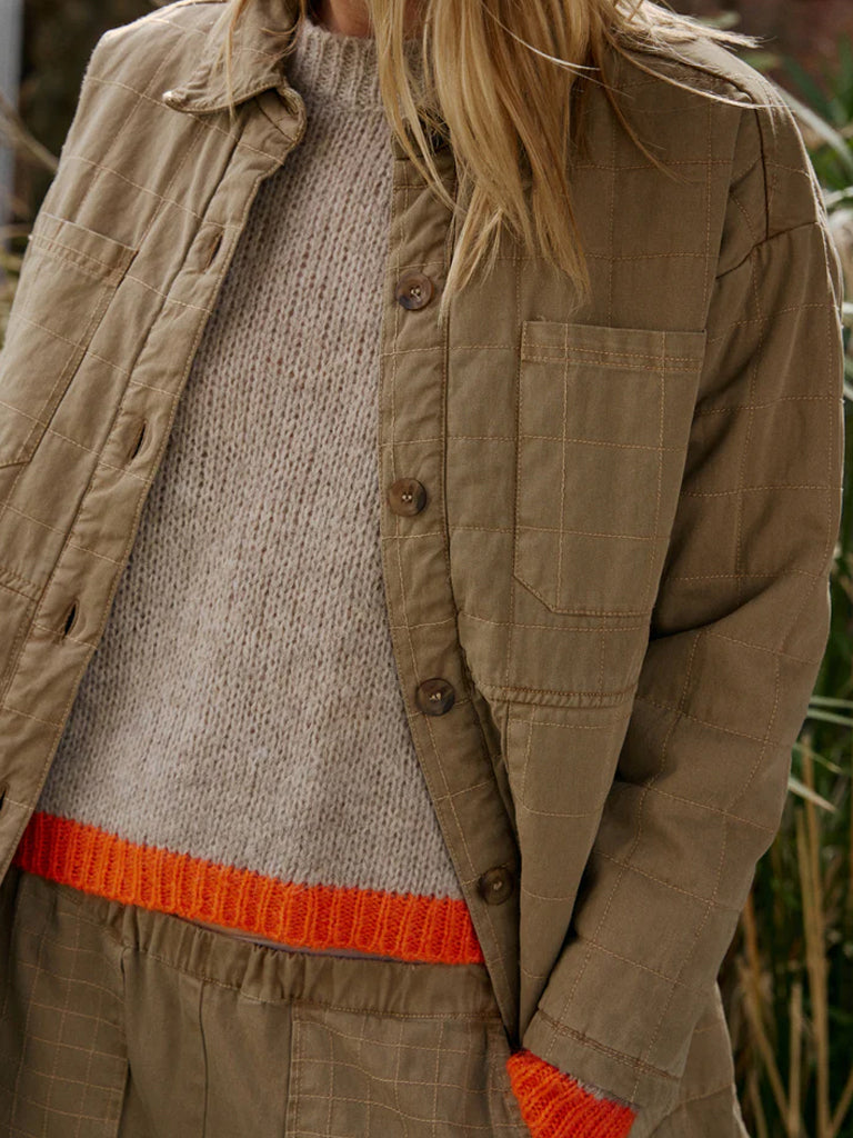 Indi & Cold Bicolour Sweater in Beige Orange