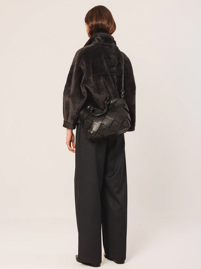 Indi & Cold Faux Fur Jacket in Anthracite