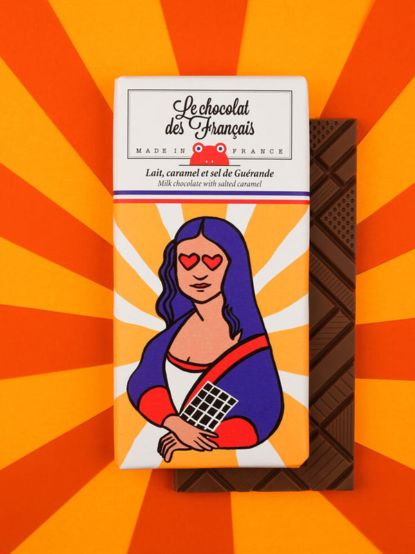 Le Chocolat des Francais La Joconde Milk Chocolate & Salted Caramel Bar