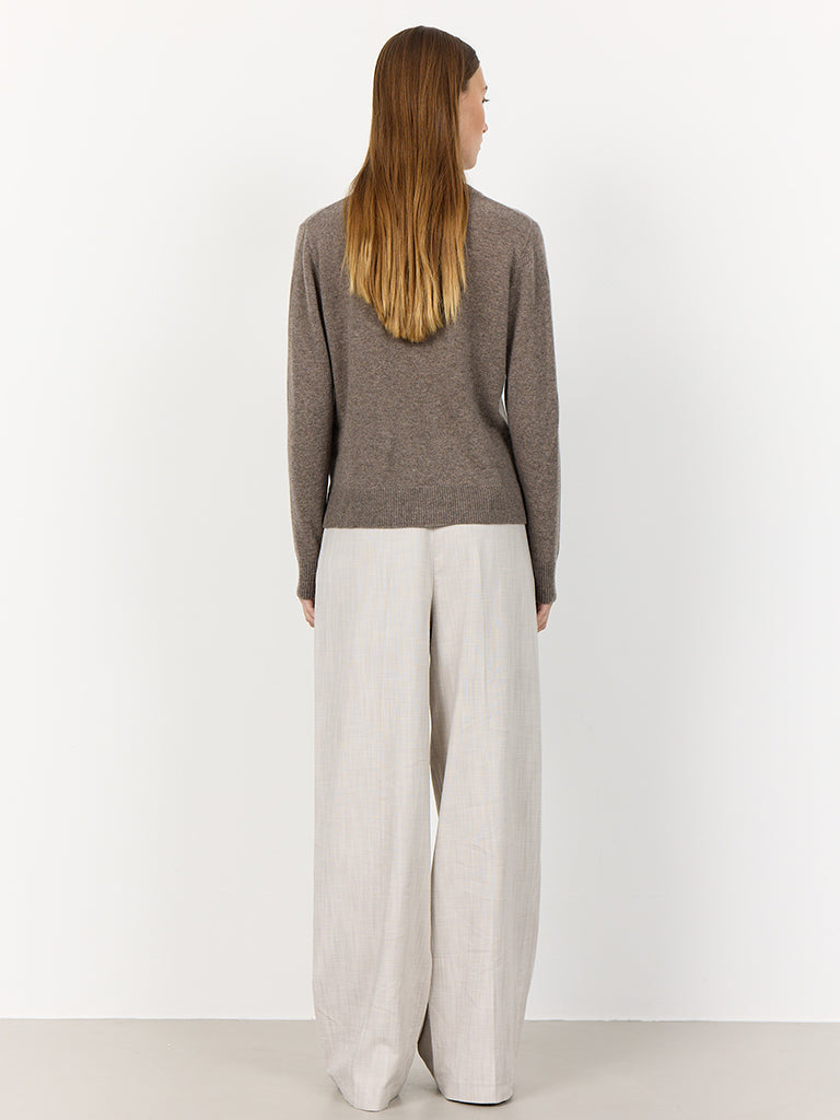 Levete Room Eloise Cashmere Crew Sweater in Morel