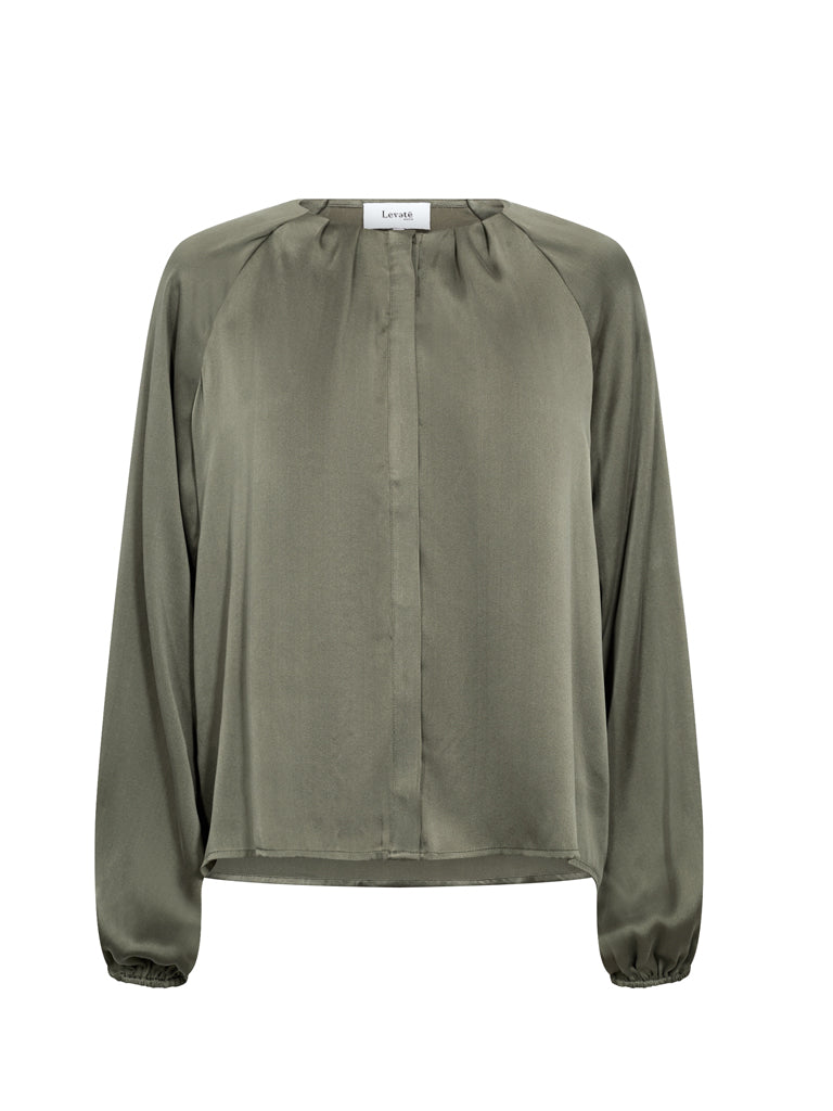 Levete Room Gale Silk Shirt in Tea Leaf