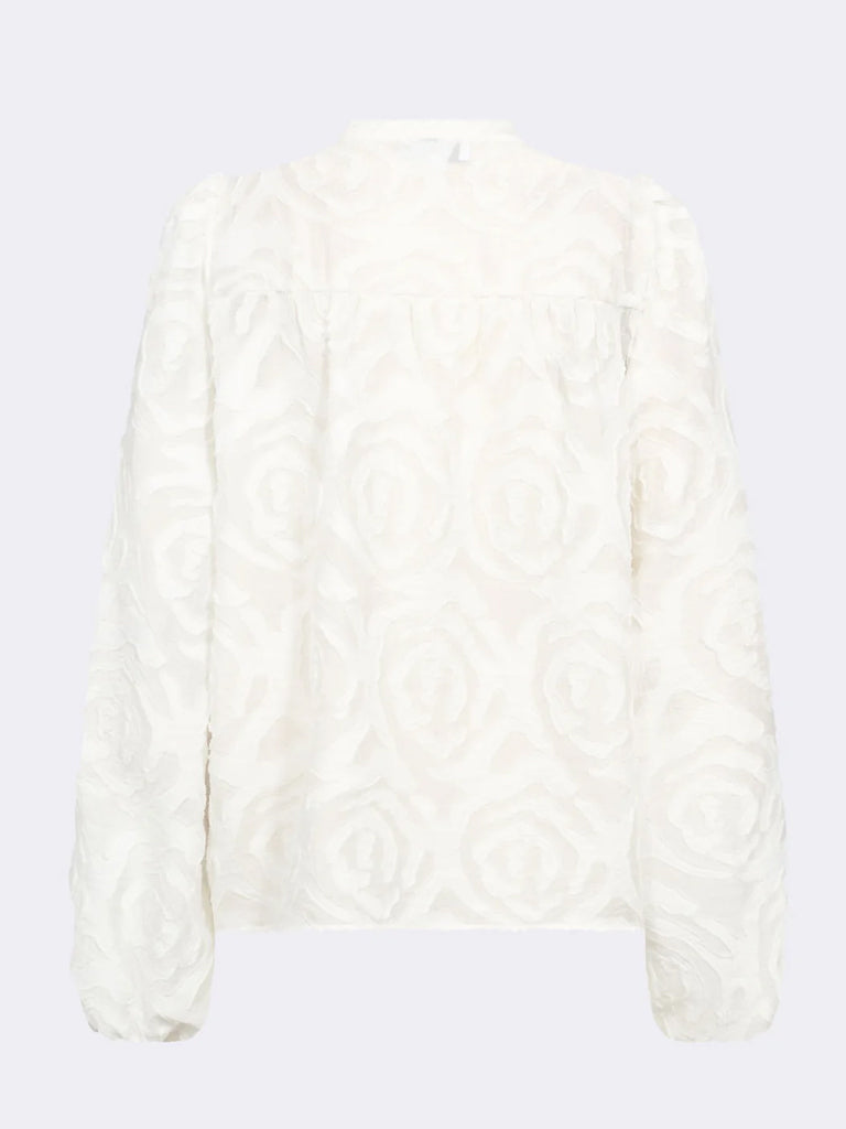 Levete Room Inga Applique Shirt in Off White