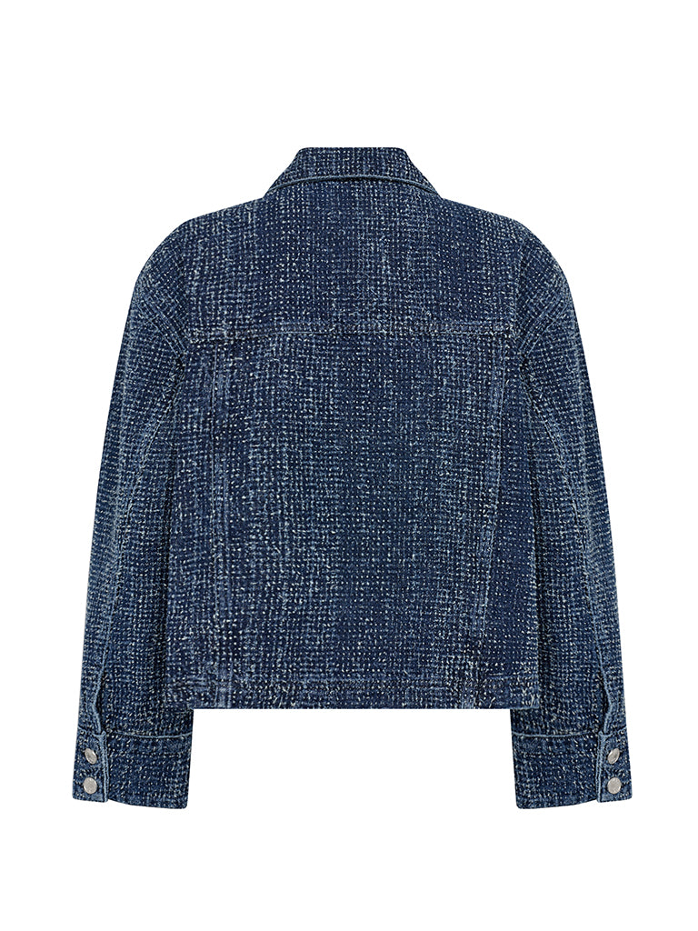 Levete Room Kate Dobby Denim Jacket in Indigo