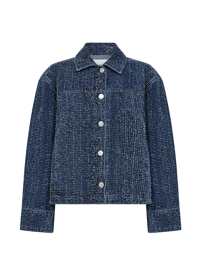 Levete Room Kate Dobby Denim Jacket in Indigo