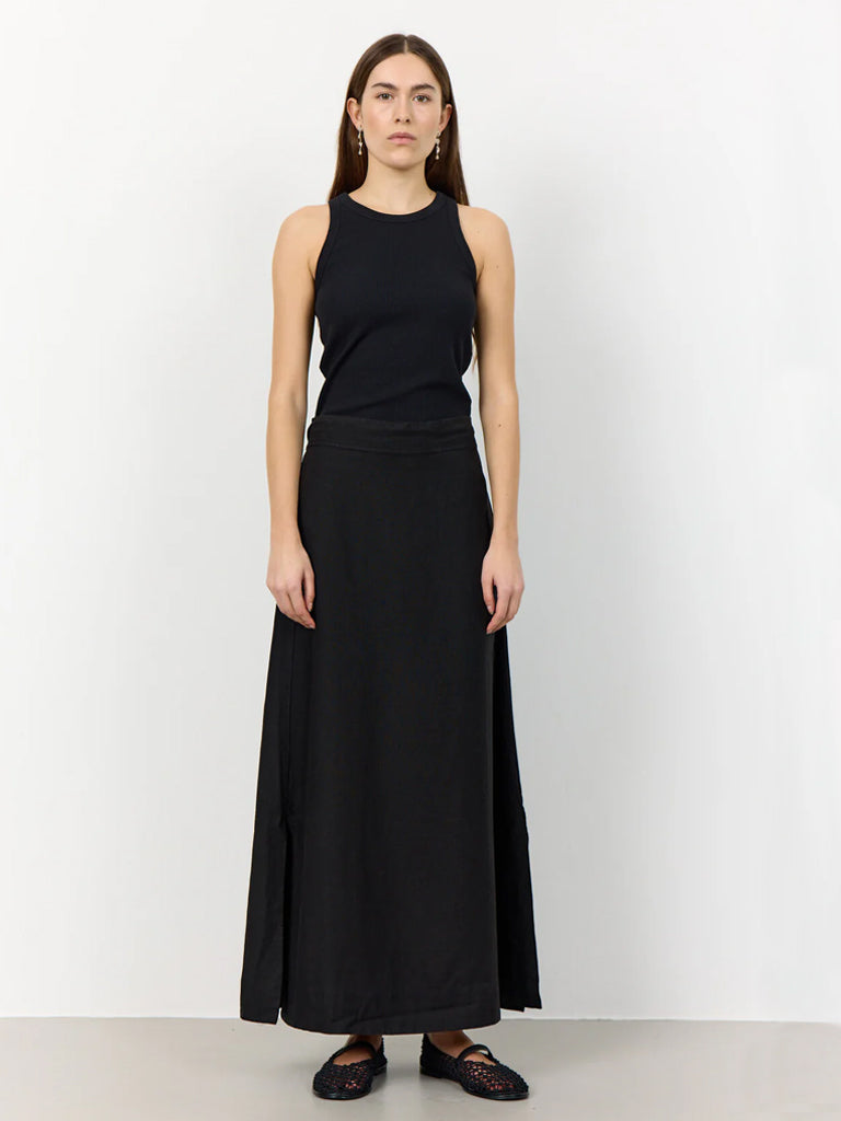 Levete Room Naja Linen Skirt in Black