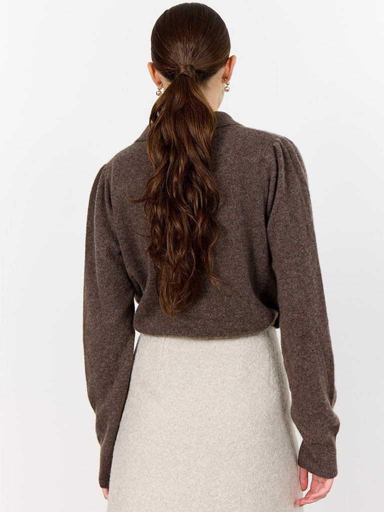 Levete Room Eloise Cardigan in Coffee