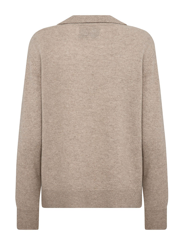 Levete Room Eloise Open Collar Sweater in Aluminium