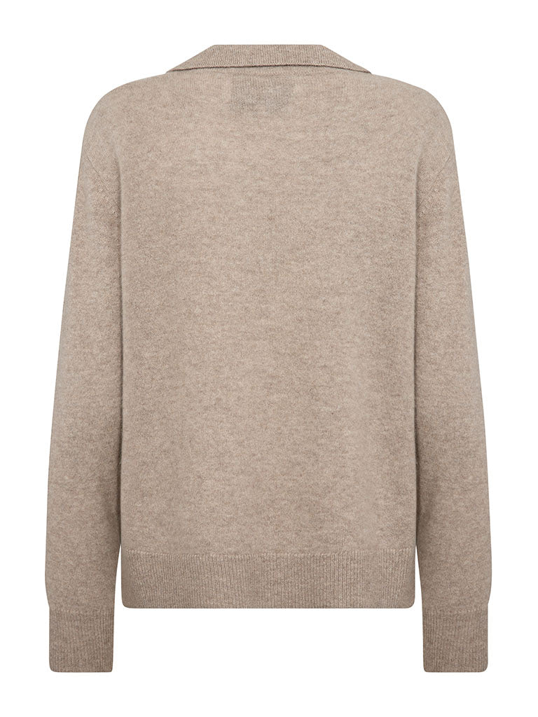 Levete Room Eloise Open Collar Sweater in Aluminium