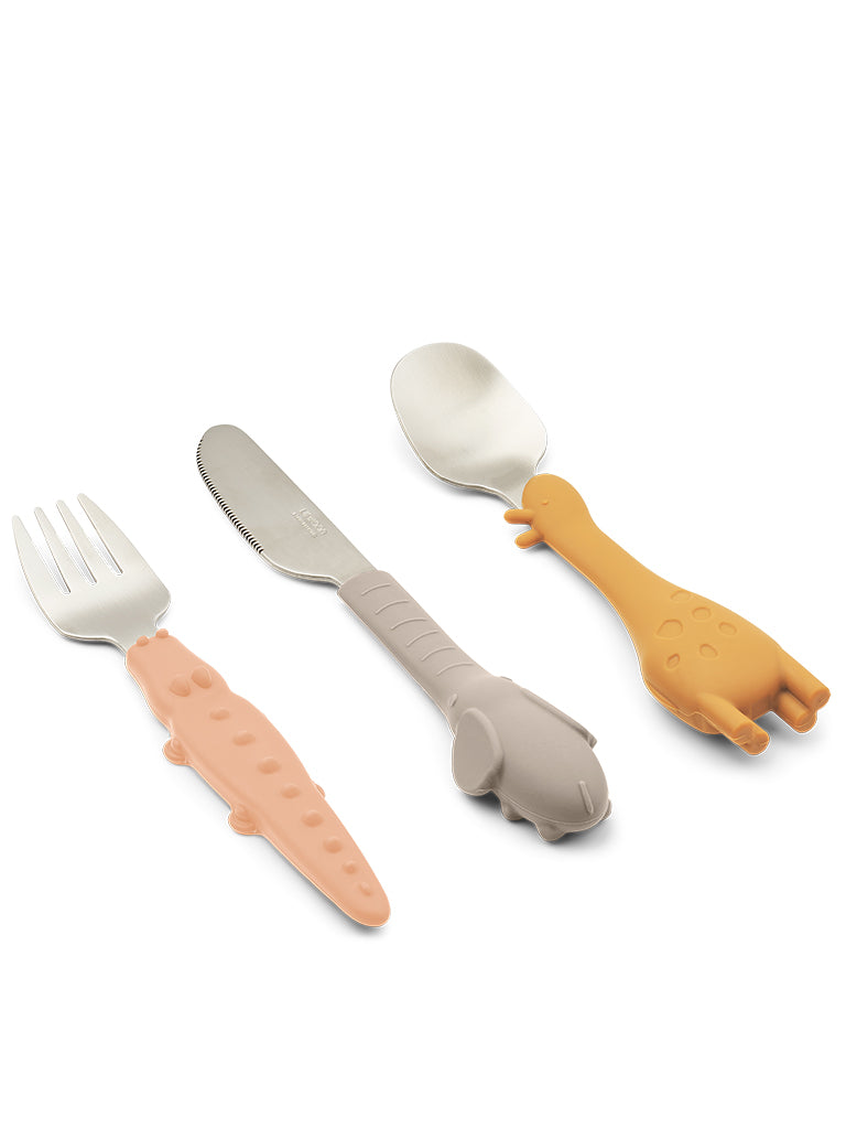 Liewood Tove Cutlery Set in Tuscan Rose Multi Mix