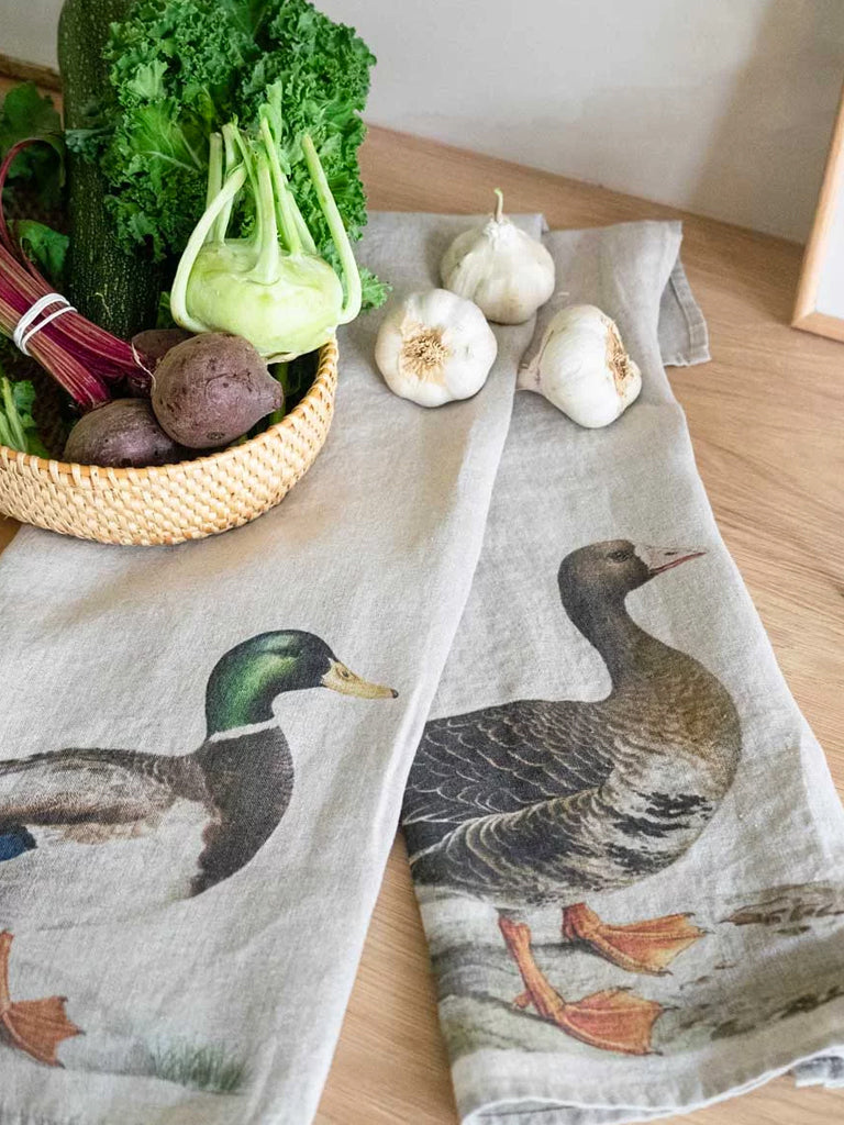 Sage & Oregano Linen Kitchen Towels (set of 2) - LINOROOM 100