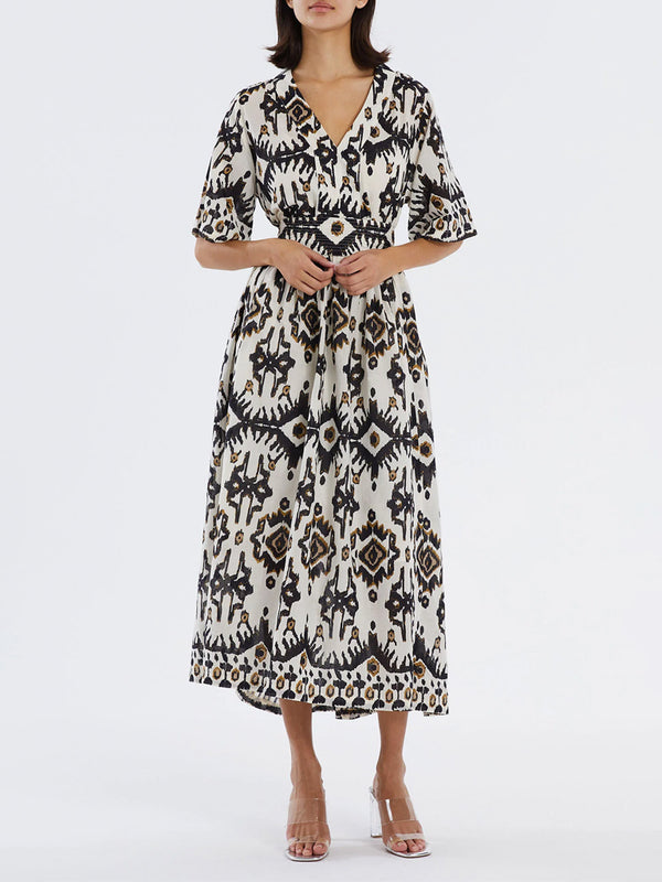 Lollys Laundry Sumia Dress in Aztec Print