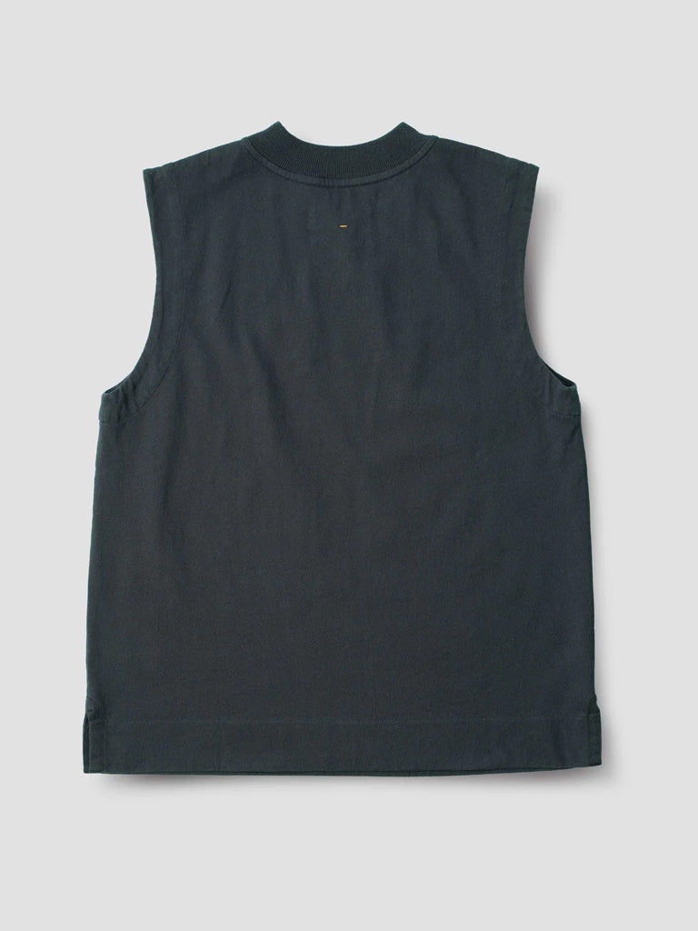 MHL Button Shoulder Tank in Ink