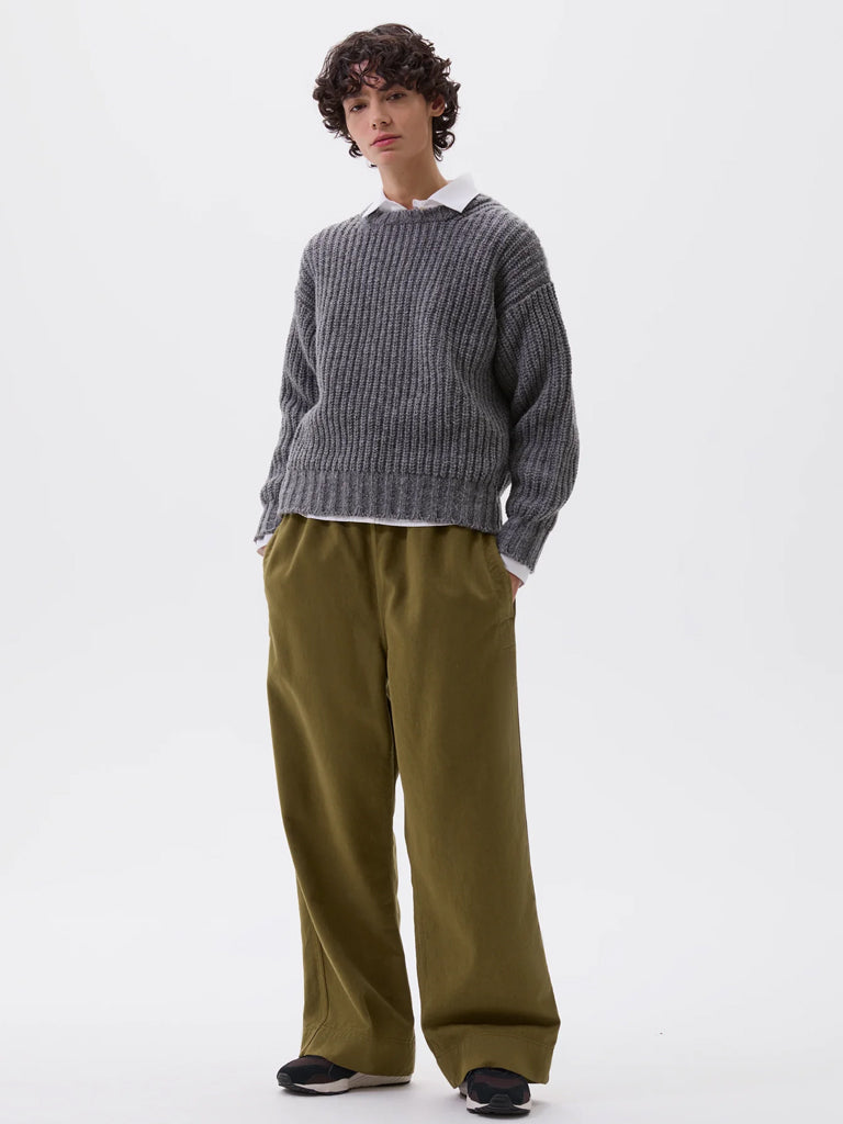 MHL Cropped Fishermans Crew in Stone Grey
