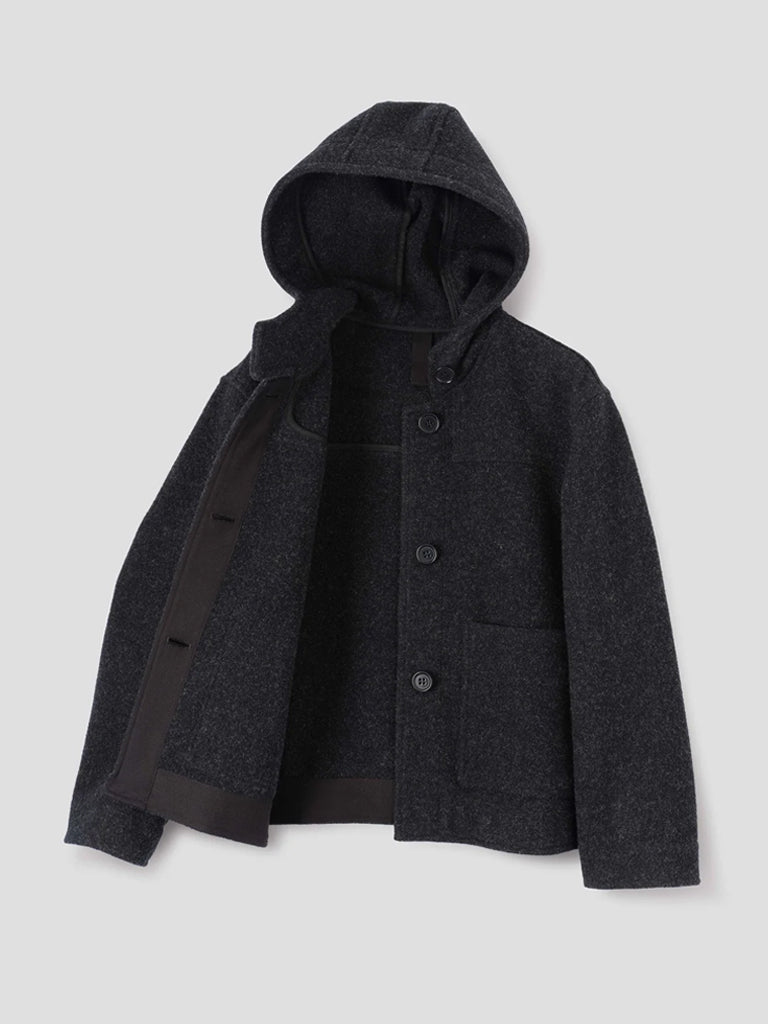 MHL Short Duffle Coat in Charcoal