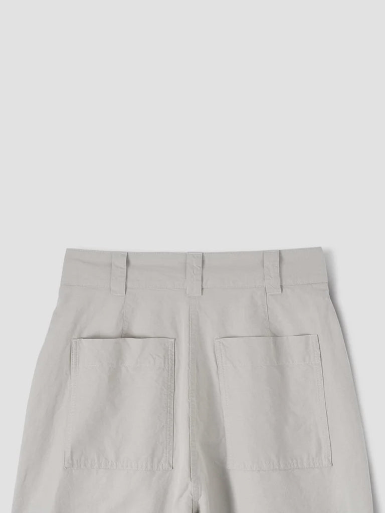 MHL Pleated Crop Trousers in Pale Stone