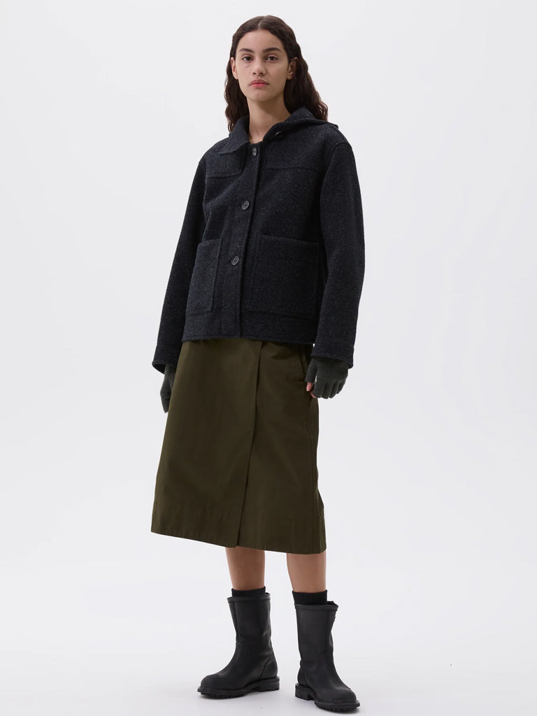 MHL Short Duffle Coat in Charcoal