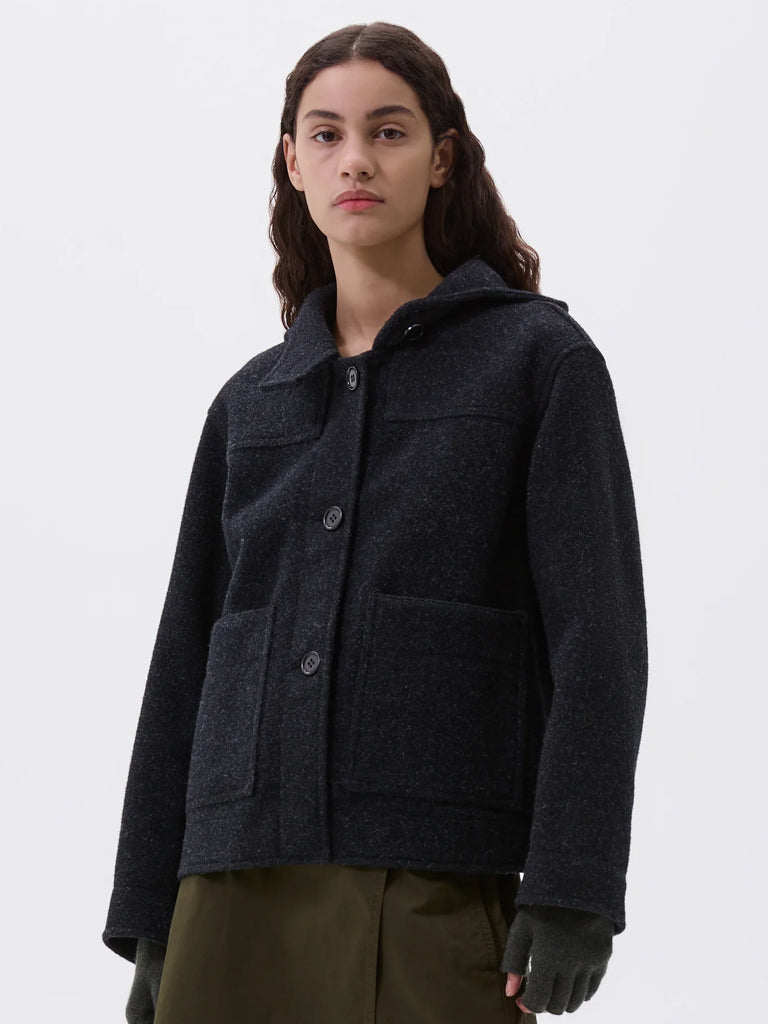 MHL Short Duffle Coat in Charcoal