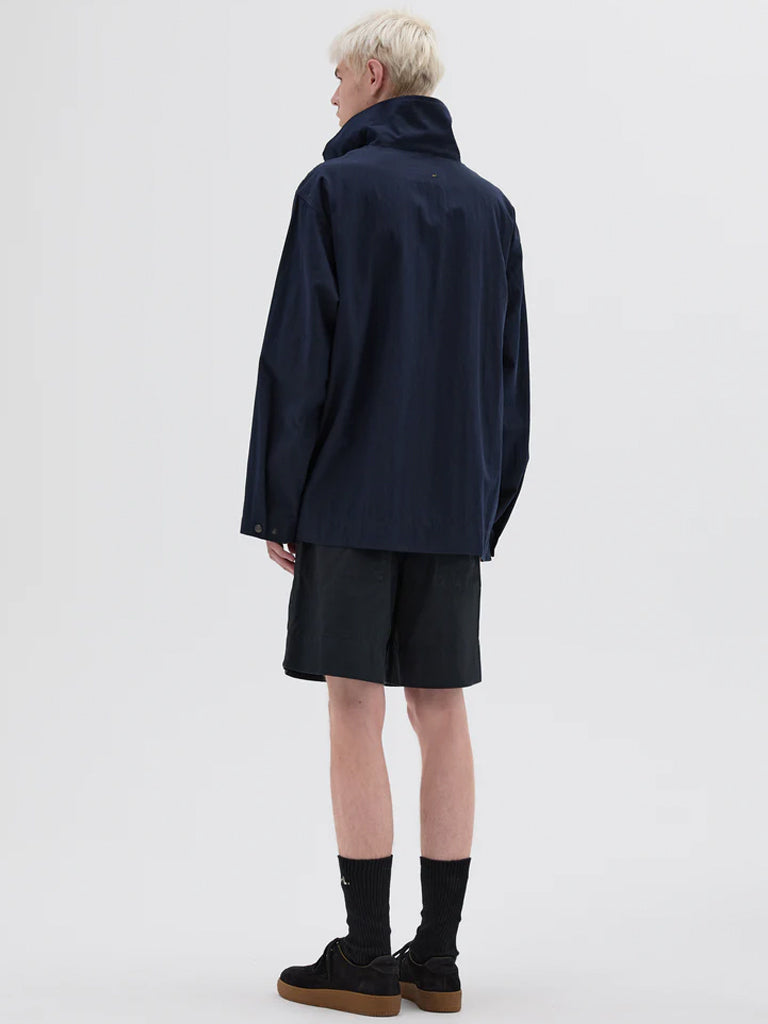 MHL Stand Collar Anorak in Navy