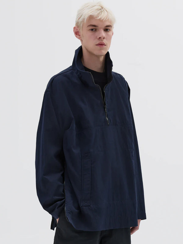 MHL Stand Collar Anorak in Navy