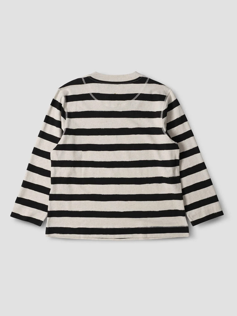 MHL Stripe Matelot T-Shirt in Natural Black