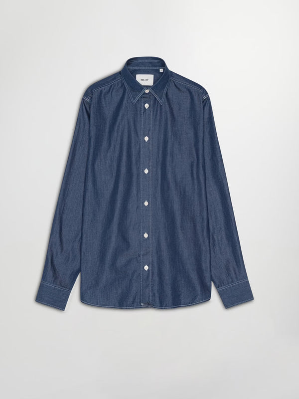 NN07 Colby Denim Shirt in Medium Indigo