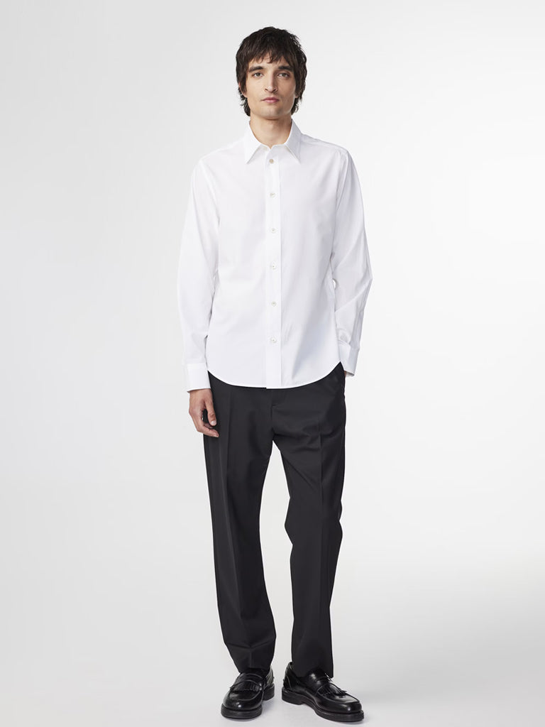 NN07 Colby Poplin Shirt in White