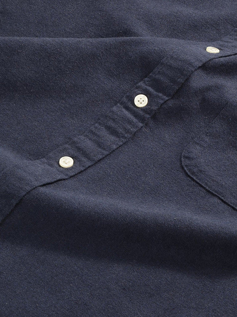 NN07 Deon Flannel Shirt in Navy Blue