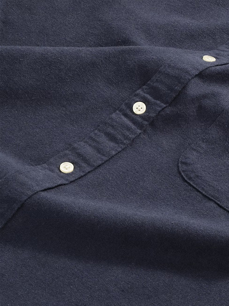 NN07 Deon Flannel Shirt in Navy
