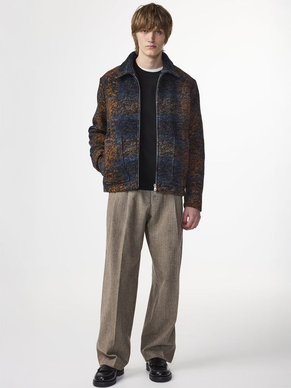 NN07 Gael Check Jacket in Blue Multi