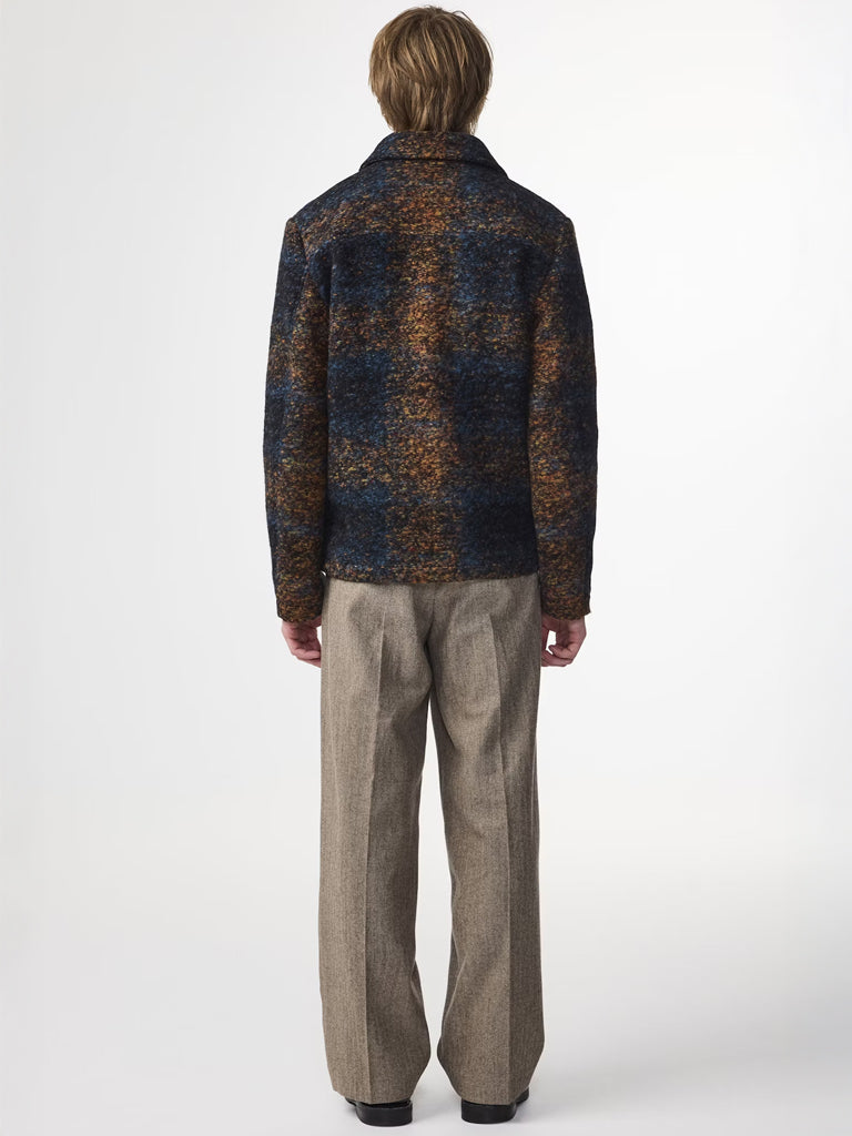 NN07 Gael Check Jacket in Blue Multi