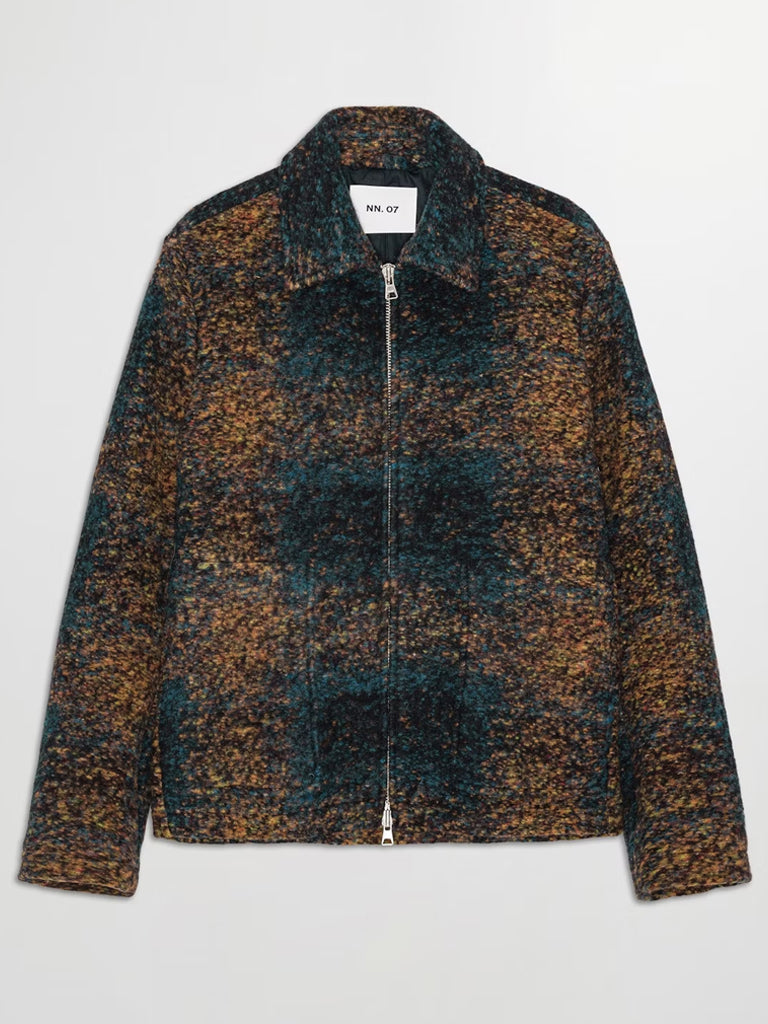 NN07 Gael Check Jacket in Blue Multi