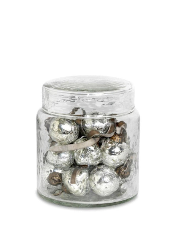 Nkuku Adisa Bauble Jar in Antique Silver