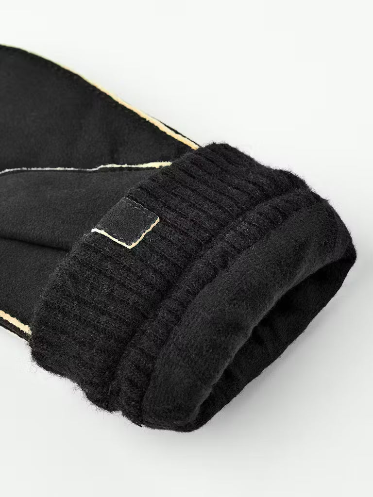 Hestra Nora Chamois Mitten in Black