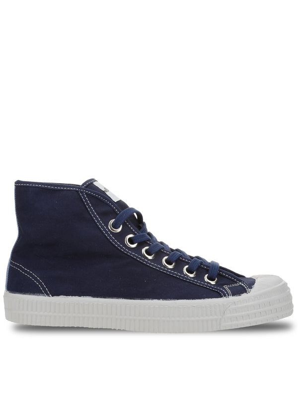 Novesta Star Dribble Wax Cotton High Top in Navy
