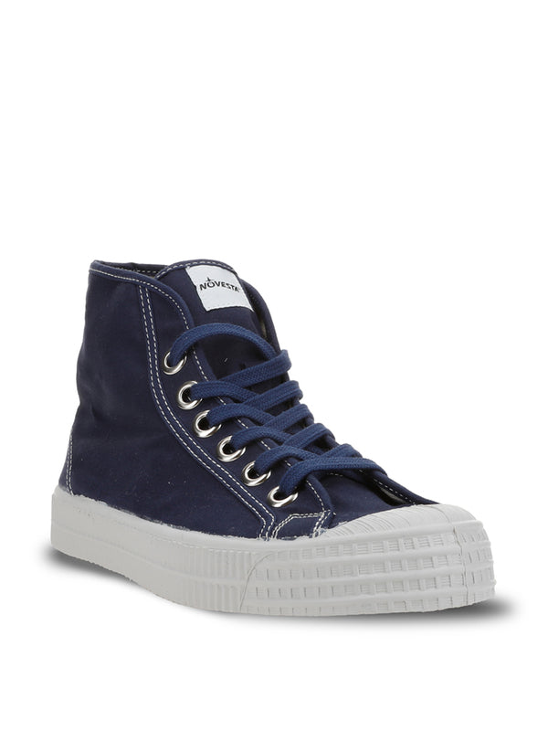 Novesta Star Dribble Wax Cotton High Top in Navy