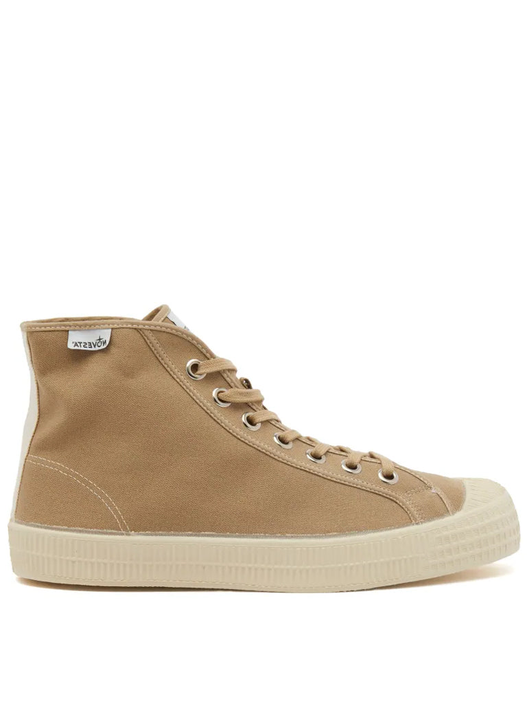 Novesta Y112 Star Dribble Contrast High Top in Sezam Beige Ecru