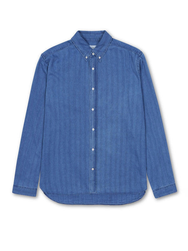 Oliver Spencer Brook Shirt in Bosworth Indigo