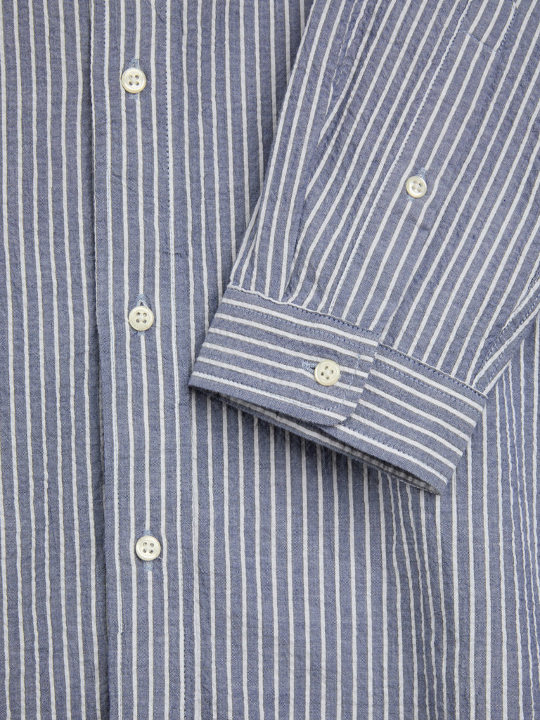 Oliver Spencer Brook Shirt in Finch Blue White