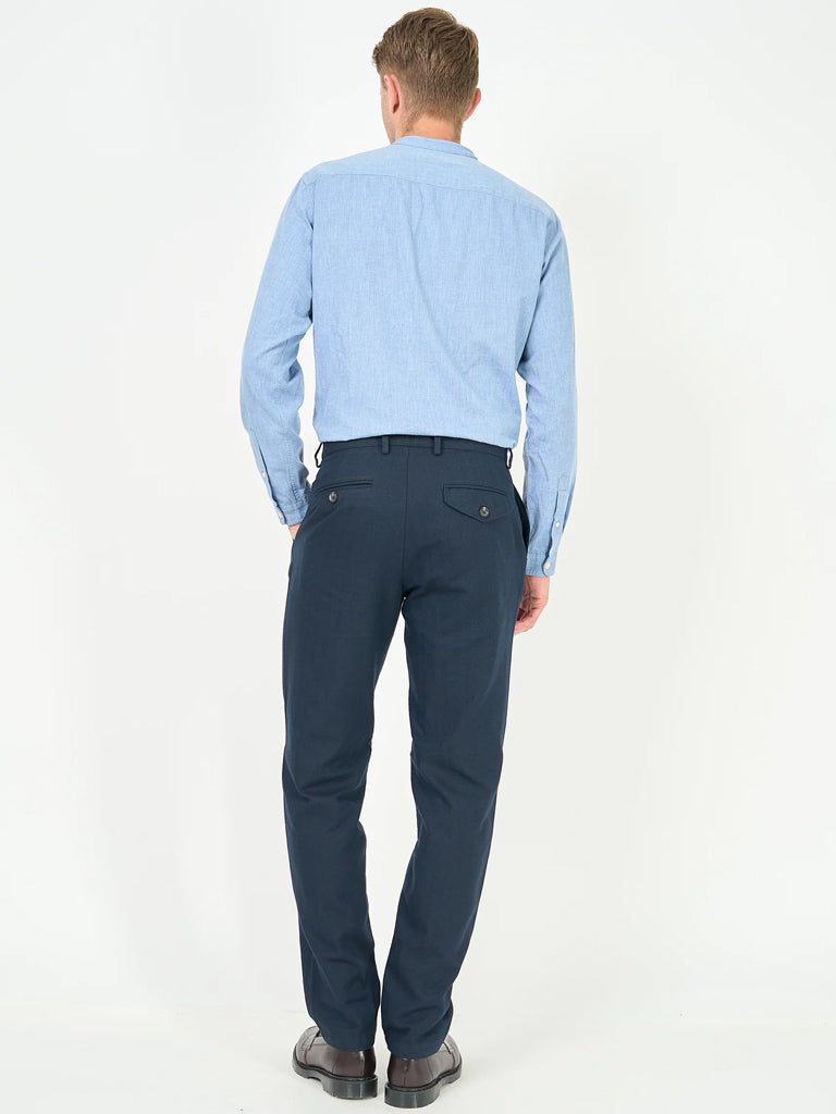 Oliver Spencer Fishtail Trousers in Stockbridge Navy