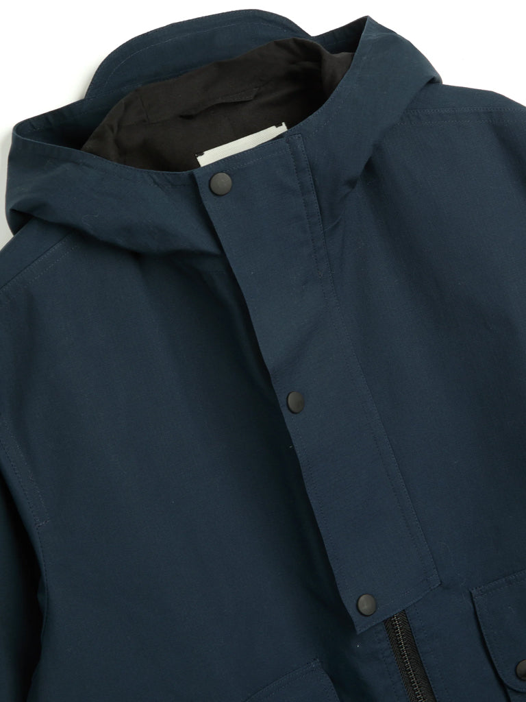 Oliver Spencer Salcombe Hooded Jacket in Hyde Navy