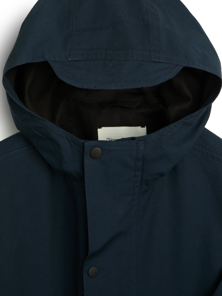 Oliver Spencer Salcombe Hooded Jacket in Hyde Navy