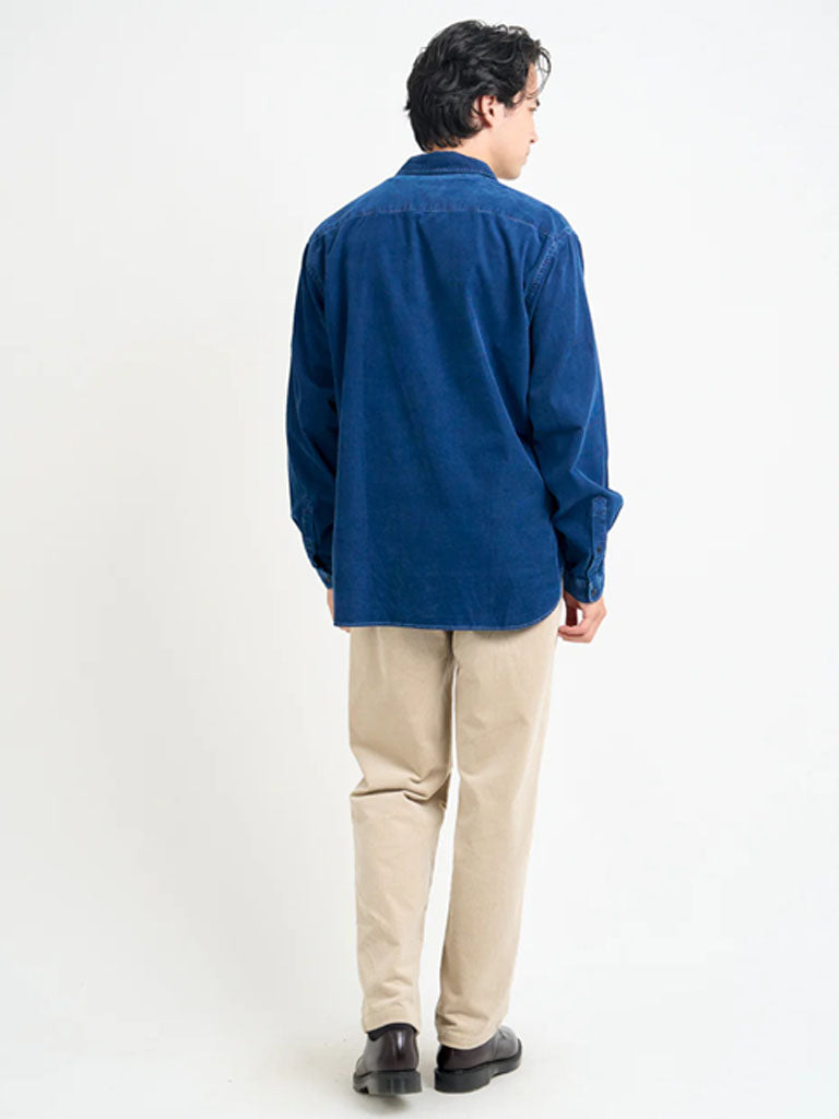 Oliver Spencer Atlanta Shirt in Newson Cord Indigo