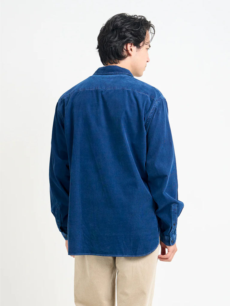 Oliver Spencer Atlanta Shirt in Newson Cord Indigo