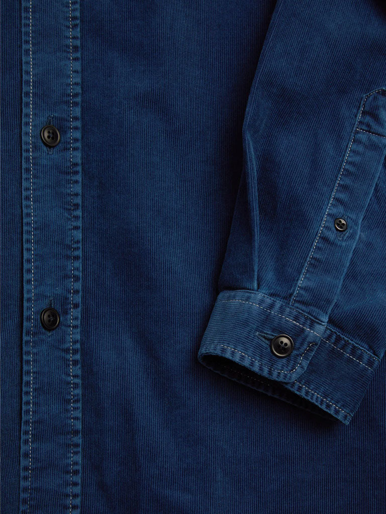 Oliver Spencer Atlanta Shirt in Newson Cord Indigo
