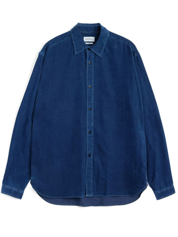 Oliver Spencer Atlanta Shirt in Newson Cord Indigo