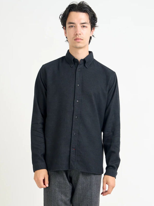 Oliver Spencer Brook Shirt in Holloway Charcoal